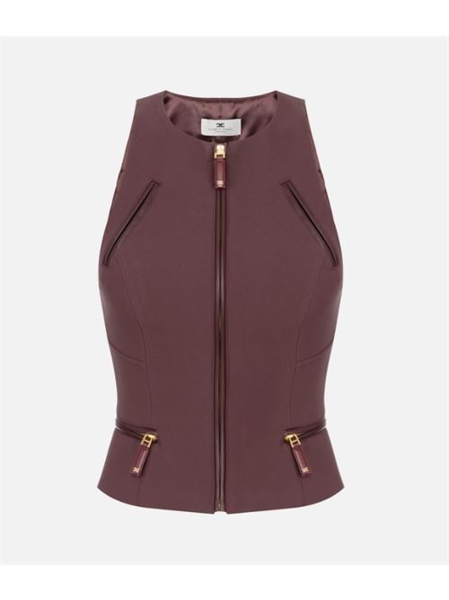 TOP WITH ZIP DETAILS ELISABETTA FRANCHI | TO03756E2EA4 Merlot